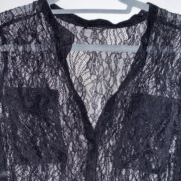 Black lace Club Monaco slip dress - sz 12 - Picture 4 of 4